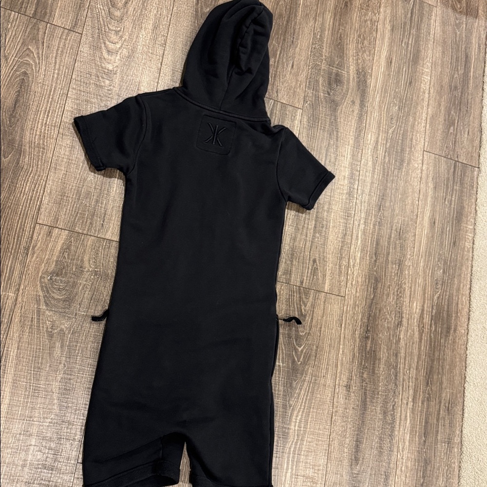 Onepiece Charcoal Hooded Jumpsuit - Picture 5 of 7